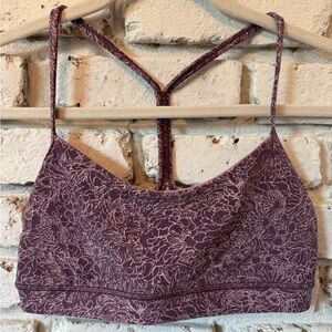 Lululemon Flow Y Bra Arabesque Antoinette Smoky Quartz - W2AUPS - Size 10